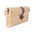 5 Pin 75mm Euro Double Cylinder - 35 + 40mm - Polished Brass - Keyed to Differ