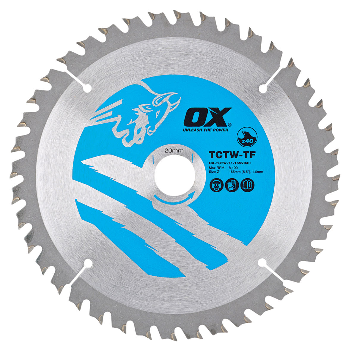 TCT Circular Saw Blade - 165 x 20mm - 40T - Wood - Thin Kerf