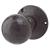 Antique Black Iron Ball Mortice Door Knob - 62mm Rose Diameter