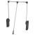Heavy Duty Double Pull Down Soft Close Wardrobe Rail Lift - 720-950mm - Max 18kg - Black/Chrome
