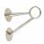51mm Solid Brass Bar Rail Angled Stem Bracket - Satin Nickel
