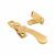 Cast Victorian Wedge Casement Window Fastener - Reversible - Polished Brass