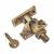 Locking Brighton Screw Pattern Sash Window Fastener - 57 x 22mm - Antique Brass