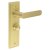 Satin Brass Fire Rated Bathroom Door Handles - Kensington - Inner 1 - 200 x 55mm