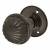 Black Nickel Fluted Mortice Door Knob - 65mm Rose Diameter