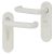 Diamond White Nylon Steel Core Safety Bathroom Door Handles - 57m c/c - Paris Range