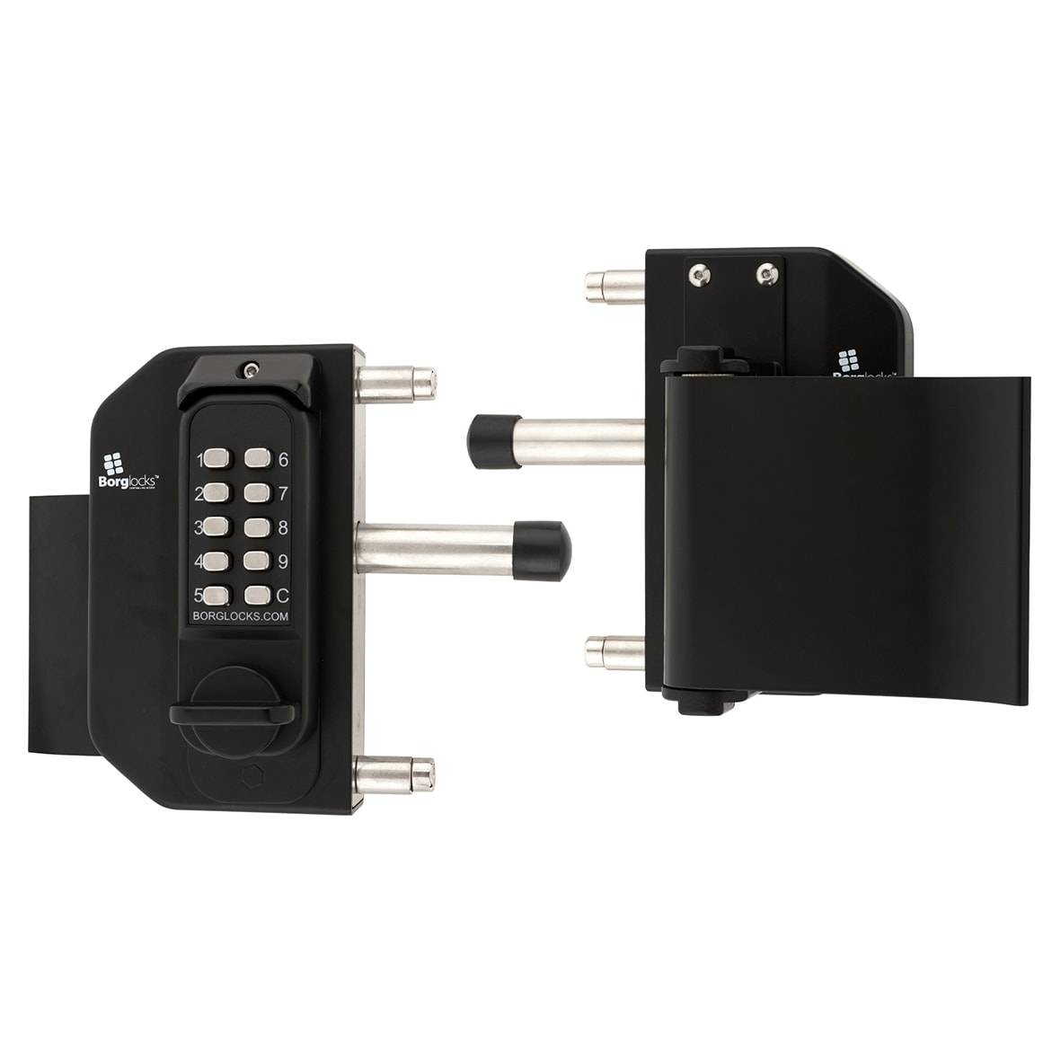 Borg BL3080 External Marine Grade Easicode Pro Push Button Code Lock - Left Hand - Black