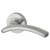 Satin Chrome Door Handles on Round Rose - Viper Range