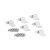 Twin Slot Shelving System - Double-Sided Shelf Joiner - White - Pack of 6