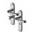 Satin Chrome Bathroom Door Handles - Donna Range - 183 x 42mm