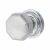 Polished Chrome Octagonal Centre Door Knob - 79mm Rose Diameter