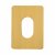 Jumbo Adhesive Fixing Escutcheon - 65.5 x 47.6mm - Oval - Polished Brass