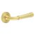 Satin Brass Fire Rated Door Handles on Round Knurled Rose - Highgate Range