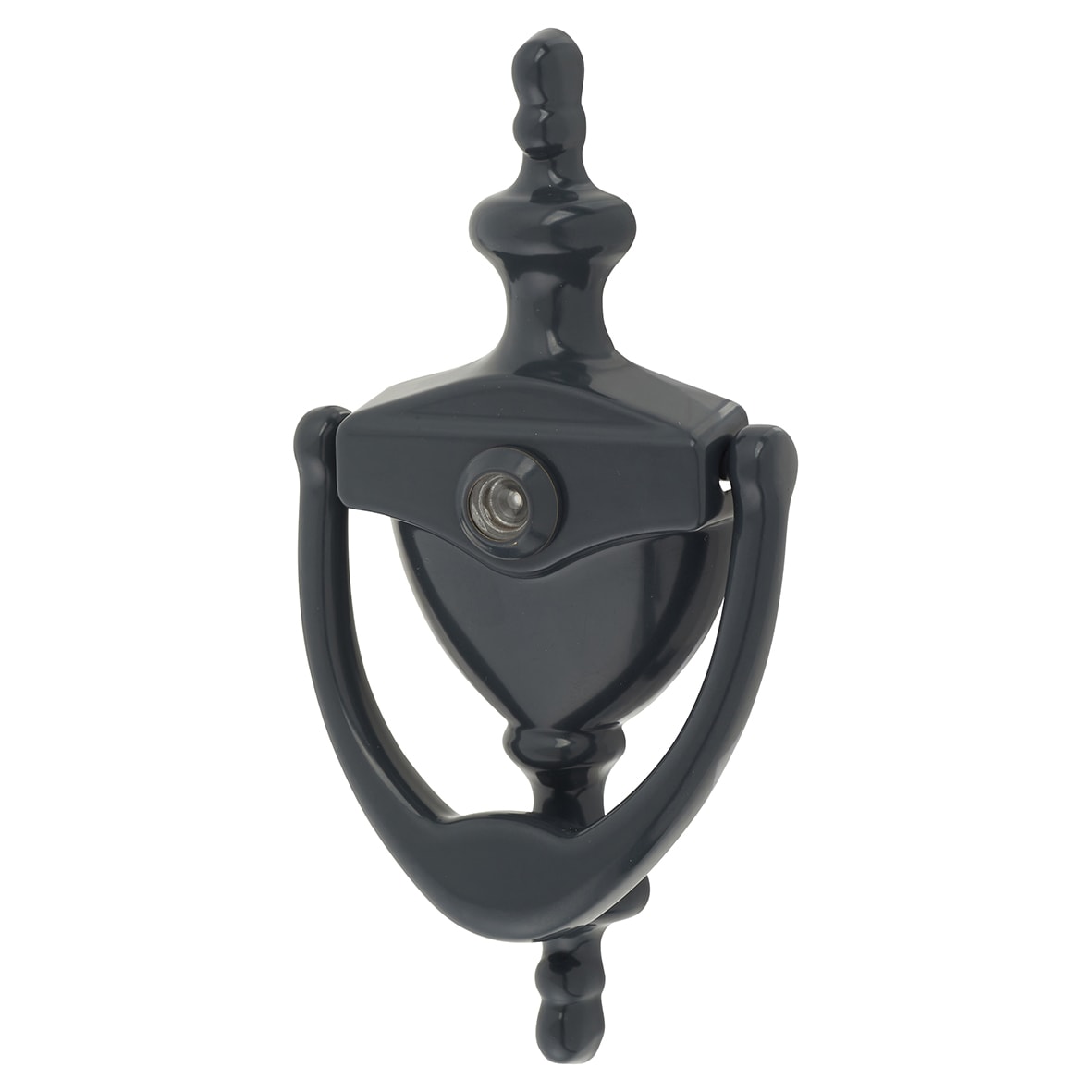 AR727K Traditional Urn Door Knocker With Viewer - Anthracite Grey - 151 x 76mm