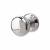Polished Chrome Ringed Mortice Door Knob - 65mm Rose Diameter