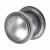 Pewter Round Art Deco Centre Door Knob - 90mm Rose Diameter