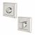 Square Bathroom Turn & Release - 52mm Diameter - Polished Chrome