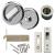 Round Flush Privacy Set with Bolt - Polished Chrome