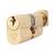 5 Pin 60mm Oval Thumbturn Cylinder - 30mm Turn + 30mm - Polished Brass - Keyed Alike