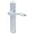 Polished Chrome Latch Door Handles - Long Plate - Altea Range - 240 x 41mm