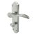Satin Chrome Scroll Bathroom Door Handles - Madrid Range - 180 x 45mm