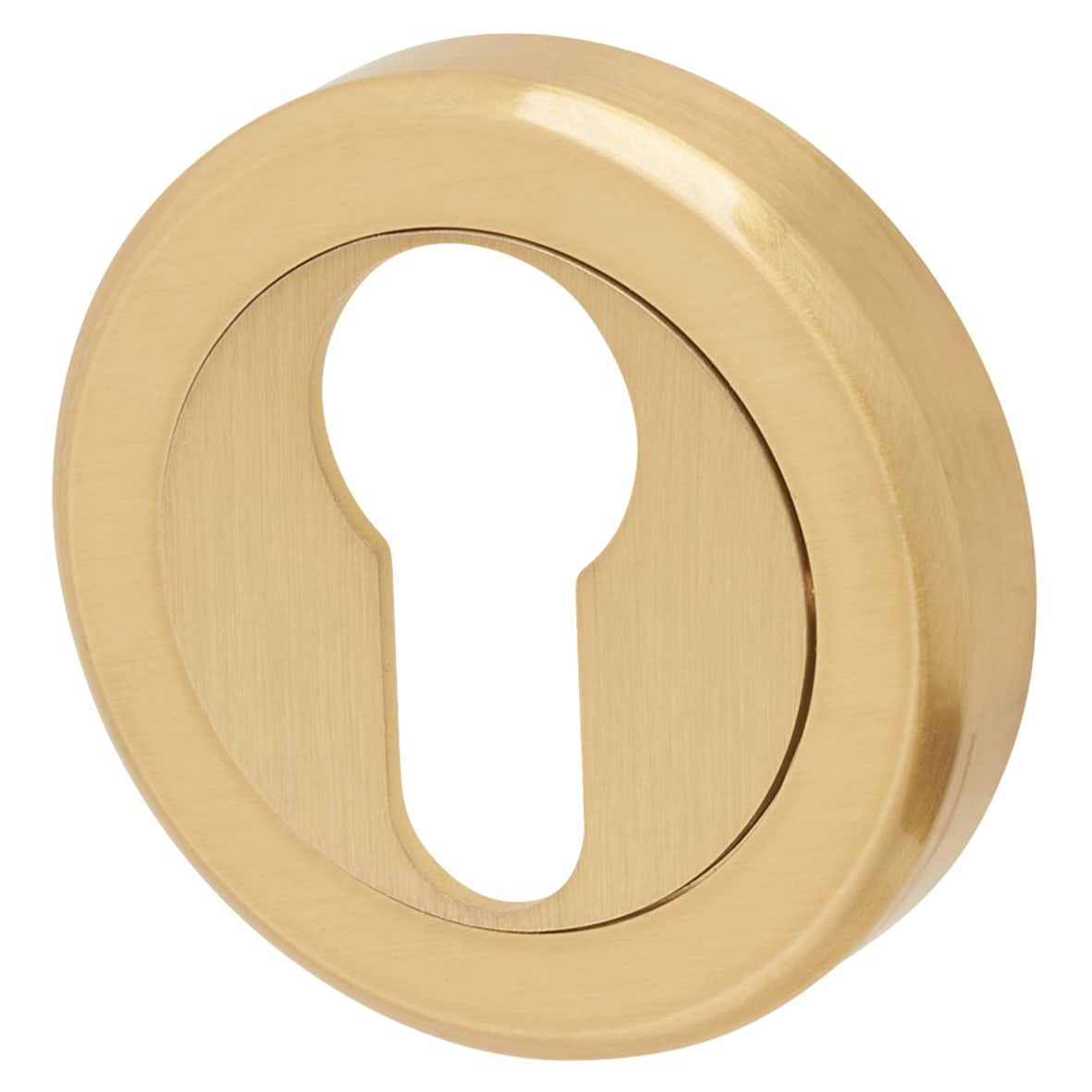 Brass Escutcheon - 50mm Diameter - Euro - Satin Brass