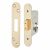 Architectural Euro Profile Deadlock - 65mm Case - 44mm Backset - Radius - PVD Brass