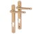 uPVC Solid Brass Multipoint Door Handle - 92mm c/c - Polished Brass