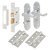 Polished Chrome Victorian Summer Scroll Bathroom Lock Door Handles Pack