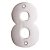 100mm Screw Fix Door Numeral - 8 - Satin Stainless Steel