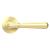 Satin Brass Door Handles on Round Rose - Newbury Range