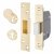 Heavy Duty:2007 5 Lever Deadlock - 68mm Case - 45mm Backset - Polished Brass