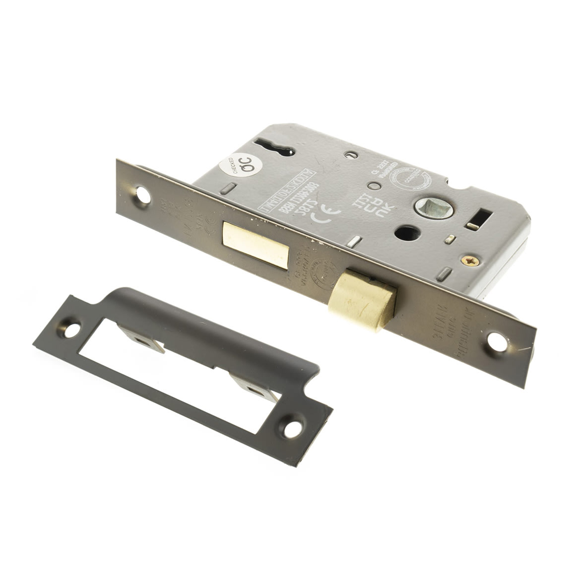 Bolt Through 3 Lever Sashlock - 77mm Case - 57mm Backset - Urban Dark Bronze