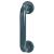 Anthracite Grey Nylon D-Bar Door Pull Handle on Rose - Screw Fix - 300mm c/c