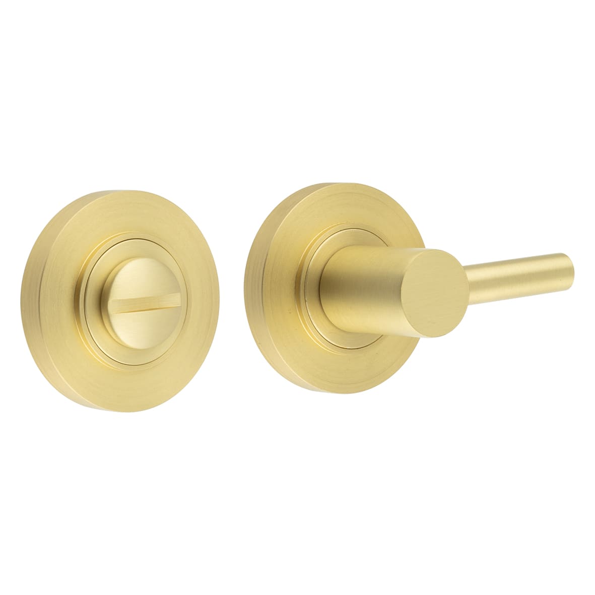 Easy Turn & Release with Plain Rose - 50mm Diameter - Satin Brass