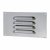 Hooded Louvre Vent - 165 x 89mm - 1672mm² Free Air Flow - Satin Chrome