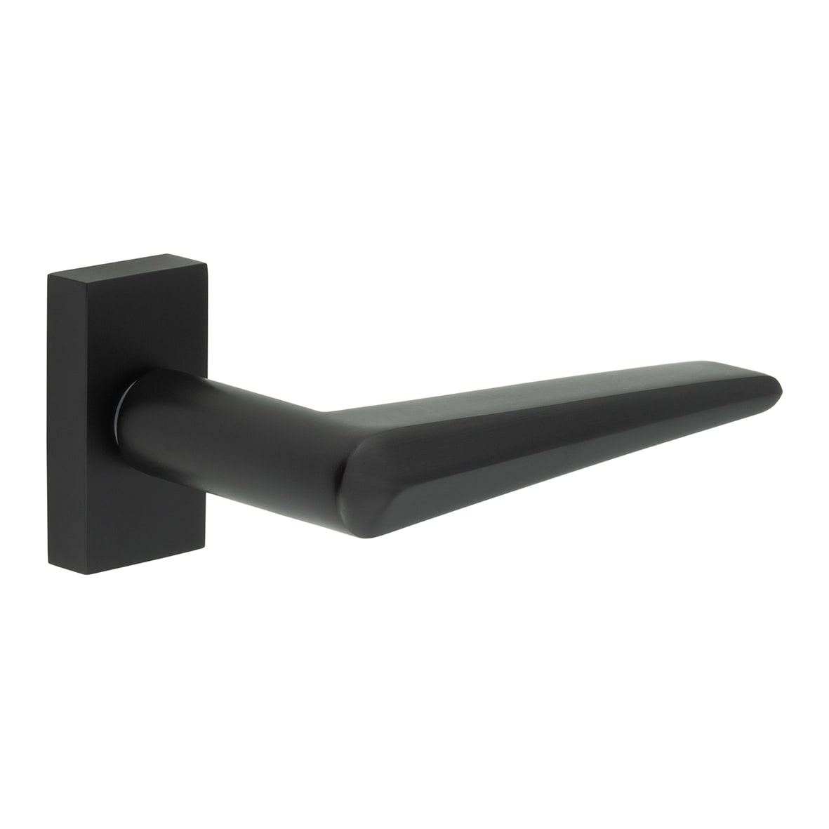 Black uPVC Multipoint Door Handles on Rectangular Rose - Black - CR-107 Range