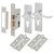 Polished Chrome Victorian Scroll Euro Lock Door Handles Pack