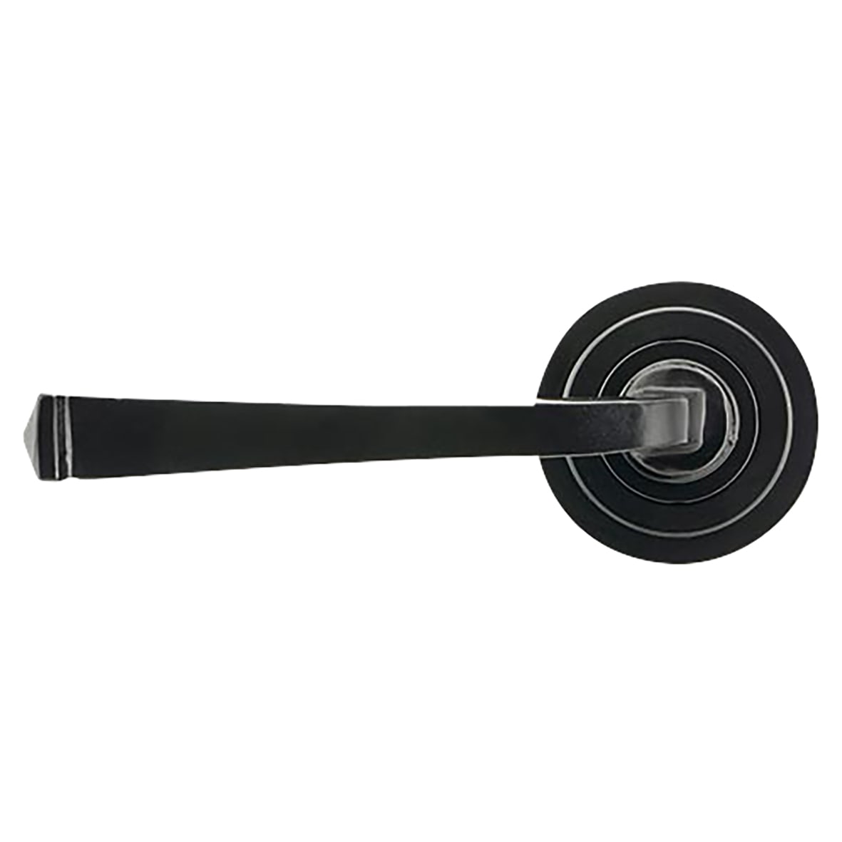 Black Door Handles on Round Art Deco Rose - Avon Range