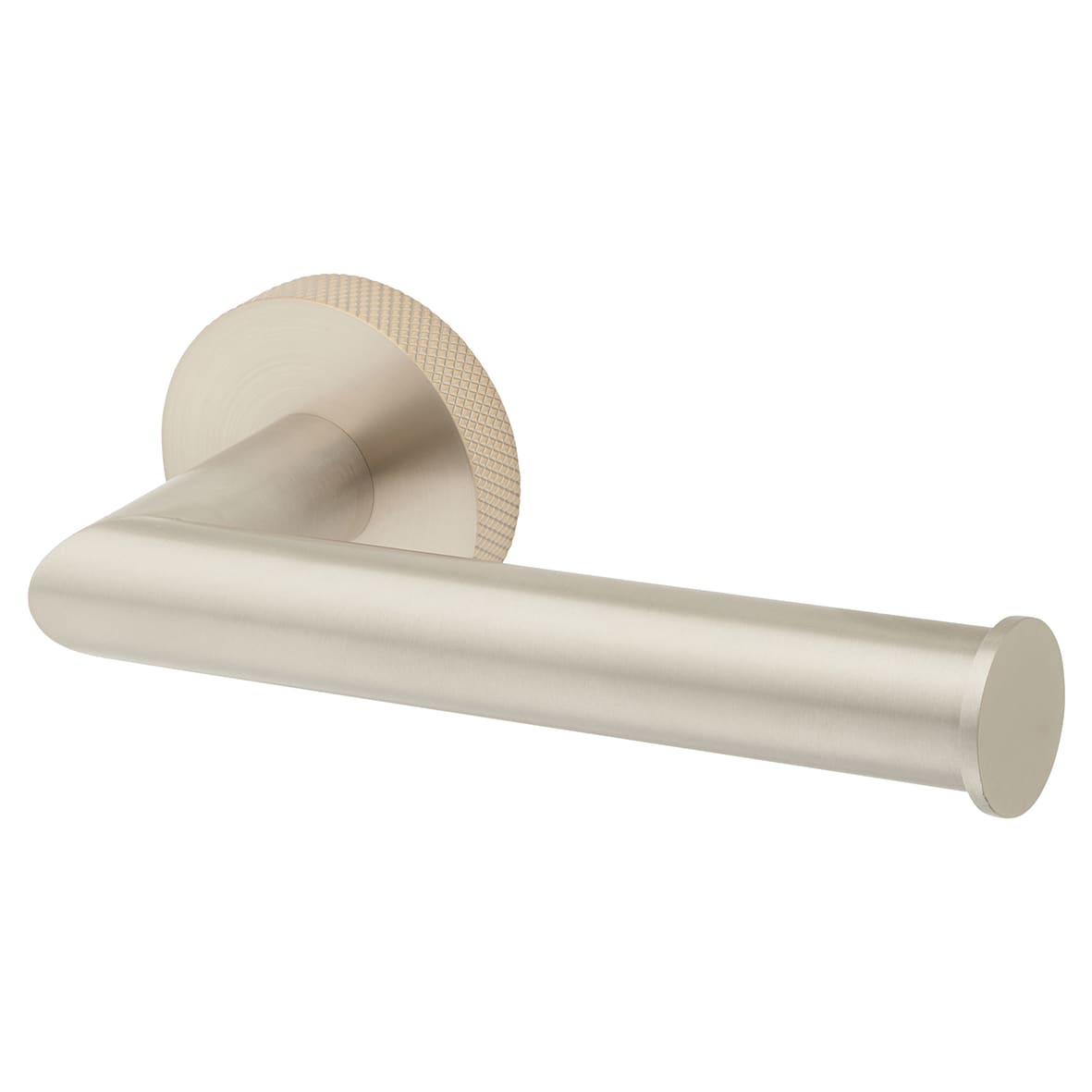 Knurled Toilet Roll Holder - 140 x 65 x 57mm - Satin Stainless Steel
