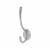 Marcus Victorian Light Duty Single Hat & Coat Hook - 125 x 51mm - Satin Chrome