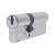 1 Star 6 Pin Kitemarked 90mm Euro Double Cylinder - 35 + 55mm - Satin Chrome - Keyed to Differ