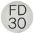 Fire Door Sign - Self Adhesive - 50mm Diameter - Rigid Plastic - Silver