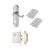 Satin Chrome Scroll 3 Lever Sashlock Door Handles Pack - Ashmead Range