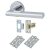 Polished Chrome Latch Door Handles on Rose Pack - Sophia Range