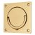 Squash Court Flush Handle - 87 x 87 x 19mm - Polished Brass