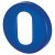 Nylon Escutcheon - 52mm Diameter - Oval - Cobalt Blue - Pair