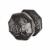 Metalized Antique Black Iron Octagonal Centre Door Knob - 62mm Rose Diameter