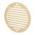 Circular Slotted Vent - 152 x 152mm - 6212mm² Free Air Flow - Polished Brass