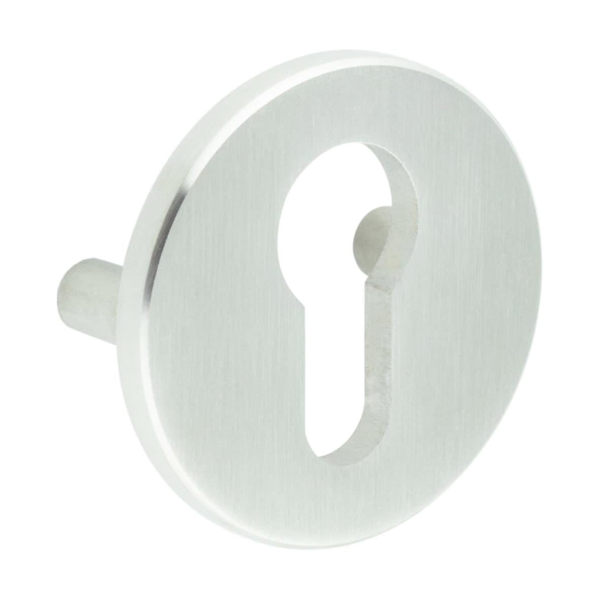 Bolt Fix Security Escutcheon - 52mm Diameter - Euro - Satin Stainless Steel